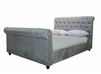 Ontwerp Chesterfield-bed textiel fluweel gestoffeerde lederen hotelbedden slaapkamer nieuw