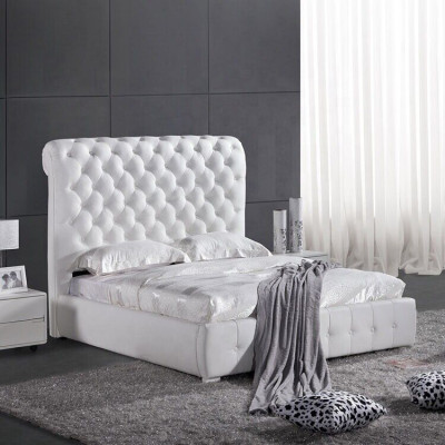 Chesterfield op maat gemaakt Kleur naar keuze Bed Dubbele Bedden Paars Bruin Beige.