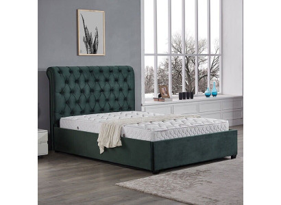 Moderne groene Chesterfield tweepersoonsbed Designer Luxe Bedden