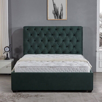 Moderne groene Chesterfield tweepersoonsbed Designer Luxe Bedden
