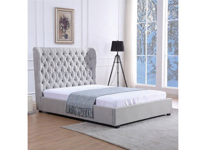 Bed Chesterfield Upholstered Bed Luxury Bedroom Design Beds Textile Leather New