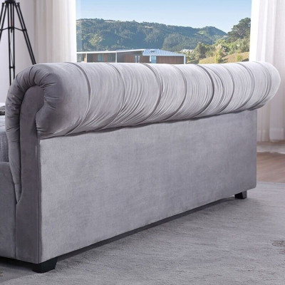 Ontwerp Chesterfield bed textiel gestoffeerd leer hotelbedden slaapkamer nieuw fluweel