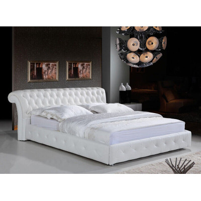 Chesterfield Designer Bed Slaapkamer Textiel Lederen Bekleding 140/160/180/200 cm