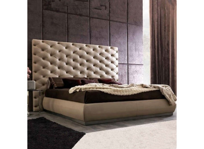Beige muurpaneel Chesterfield Luxe Bed Designer Tweepersoonsbedden