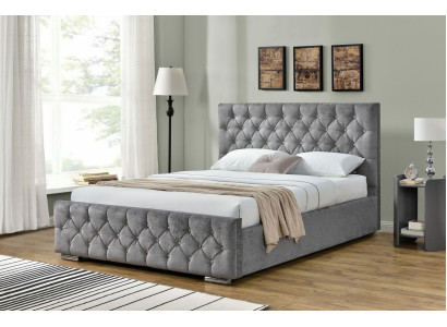 Chesterfield bed ontwerp slaapkamer Engelse bedden 160x200cm textiel bekleding
