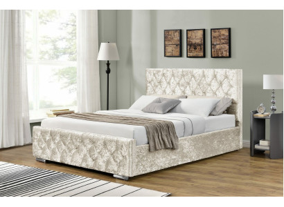 Wit textiel Chesterfield bed slaapkamer tweepersoonsbedden Modern bed