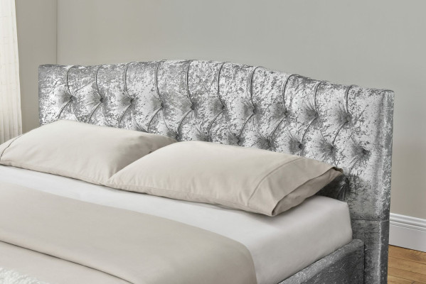 Modern grijs Chesterfield luxe tweepersoonsbed designer slaapkamerbedden