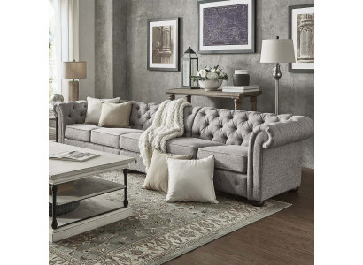 Chesterfield woonkamer gestoffeerde meubels bank bank vijfzitter textiel  Chesterfield woonkamer gestoffeerde meubels bank bank vijfzitter textiel