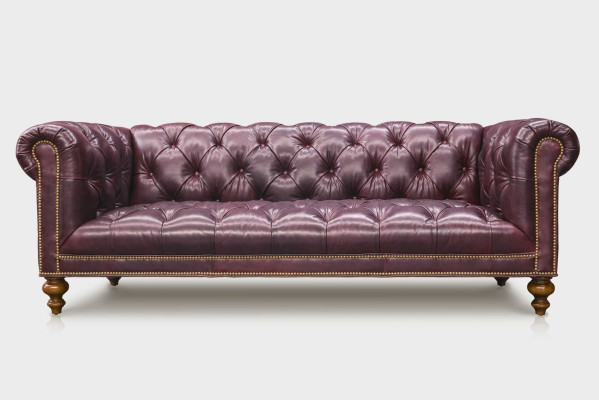 Bruine Chesterfield 3-zits bank Leren bank Bank Meubels