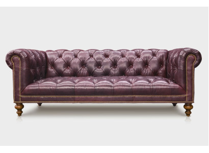 Bruine Chesterfield 3-zits bank Leren bank Bank Meubels