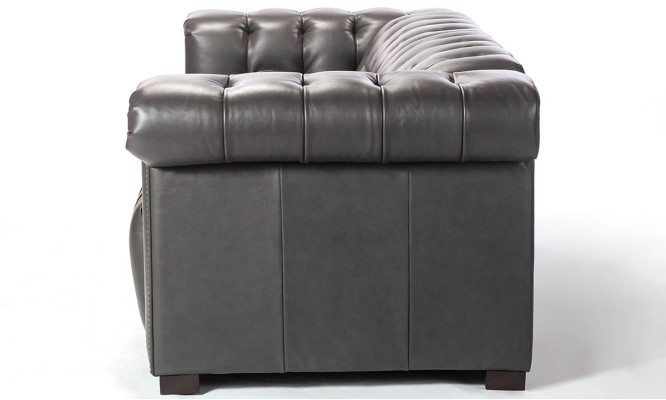 Designer Zwarte Chesterfield Driezits 3-zits Woonkamer Bankstel