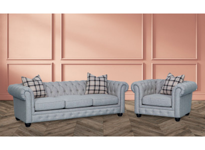Chesterfield bankstel bank bank bekleding 3+1 zits bank leer banken textiel nieuw  Chesterfield bankstel bank bank bekleding 3+1 zits bank leer banken textiel nieuw