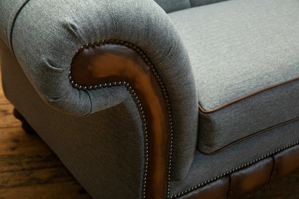 Chesterfield leren bankstel, stoffen bank, bank, bank, gestoffeerd, woonkamer op maat gemaakt
