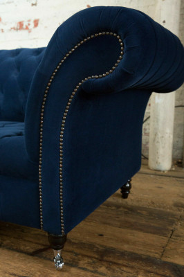 Chesterfield Sofa Fluweel Vierzits Design Banken Beklede Banken Bank Fluweel 265cm