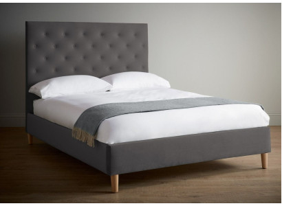 Bedbekleding Ontwerp Luxe Tweepersoons Hotelbedden Slaapkamer Chesterfield Grijs.