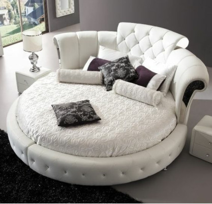 Chesterfield bed luxe bedden ronde designhotel ronde bed slaapkamer