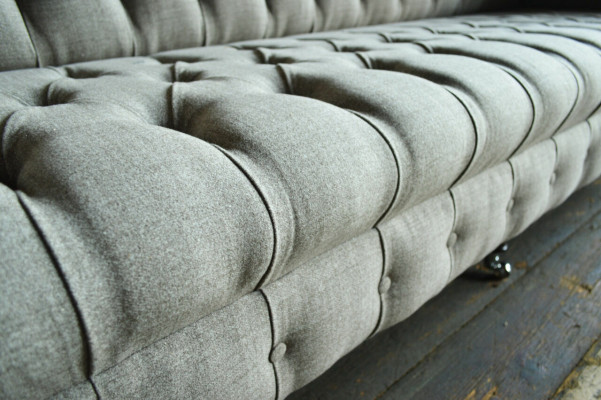 Textielbank Stoffen Bank Chesterfield grote banken xxl bankstellen Zitting 265cm Bekleding