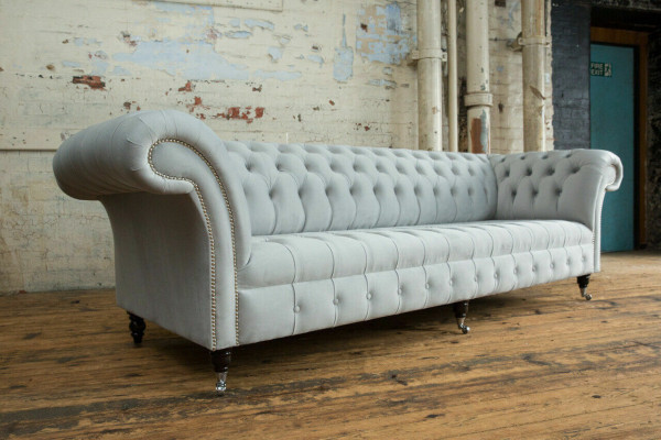 Textielbankstoffencouch Chesterfield grote banken xxl banken zitkussens 265cm