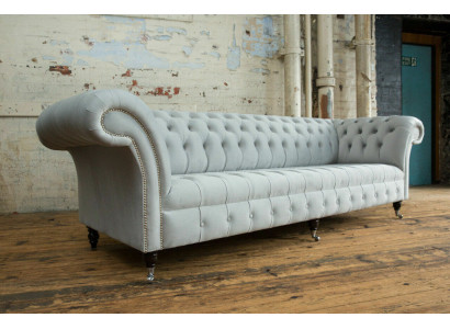 Textielbankstoffencouch Chesterfield grote banken xxl banken zitkussens 265cm