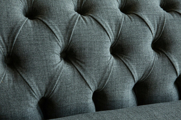 Chesterfield Bank Bank Beklede banken Banken Vierzitter Stof 265cm Zitkussen