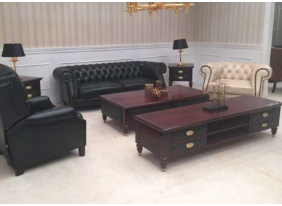 Chesterfield 3+2+1 Zits bankstel bank bankstel bank lederen bankstel Nieuw