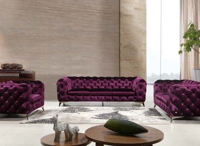 XXL Grote Bank Chesterfield 3-zits gestoffeerde bank Stoel Drie Textiel Stof  XXL Grote Bank Chesterfield 3-zits gestoffeerde bank Stoel Drie Textiel Stof