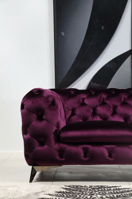XXL Grote Bank Chesterfield 3-zits gestoffeerde bank Stoel Drie Textiel Stof  XXL Grote Bank Chesterfield 3-zits gestoffeerde bank Stoel Drie Textiel Stof