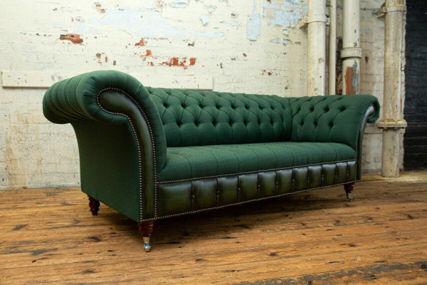Ontwerper Groene Chesterfield Bank Luxe 3-Zits Woonkamer Bank
