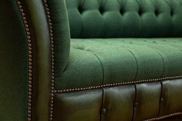 Ontwerper Groene Chesterfield Bank Luxe 3-Zits Woonkamer Bank