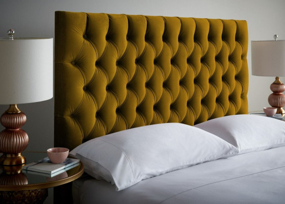 Chesterfield Design Gestoffeerde Engelse 140/160/180x200 Bedden Tweepersoonsbed Geel