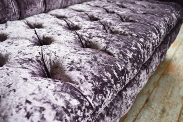 Stijlvolle lila Chesterfield driezits luxe woonkamerbank