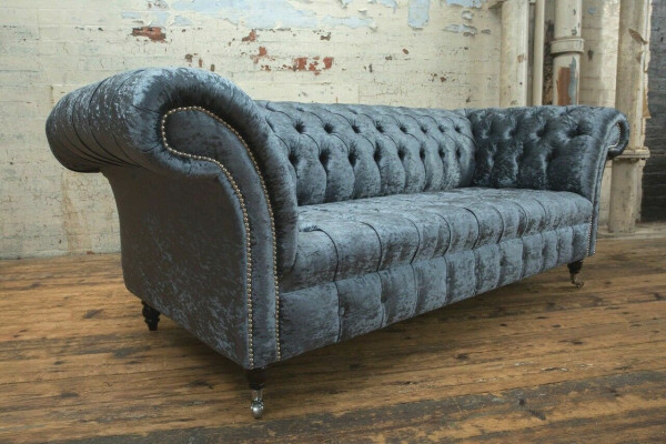 Woonkamer Chesterfield bank bank ontwerp textiel bank bank banken driezits grijs
