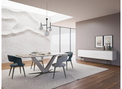 Eetkamerontwerp Compleet Eettafelontwerp Inrichting Sidetable Set Stoelen 4x