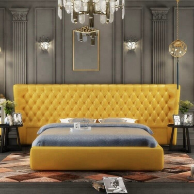 XXL Groot wandpaneel bed Chesterfield hotel luxe design bedden 200x200cm nieuw  XXL Groot wandpaneel bed Chesterfield hotel luxe design bedden 200x200cm nieuw