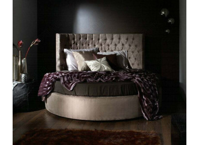 Ronde Chesterfield luxe ronde bed klassiek hotel fluweel textiel lederen bedden nieuw