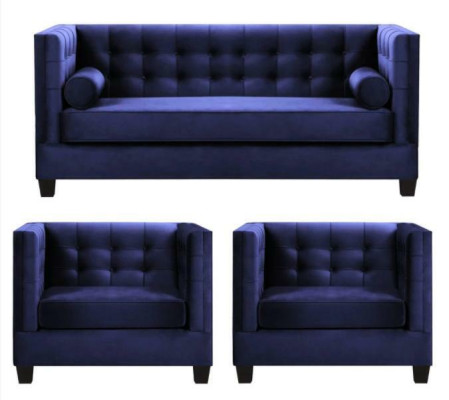 Slaapbank Fauteuil Creatieve meubels Textiel Stof Blauw Groep Woonkamer Modern Sofa