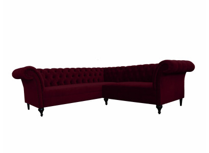 Chesterfield hoekbank hoekbank designbank bank fluwelen leren bank SLIII bank №82