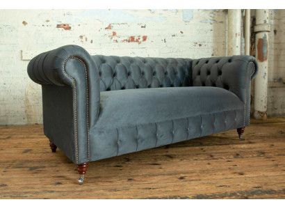 Moderne grijze driezits luxe woonkamer 3-zitsbank.