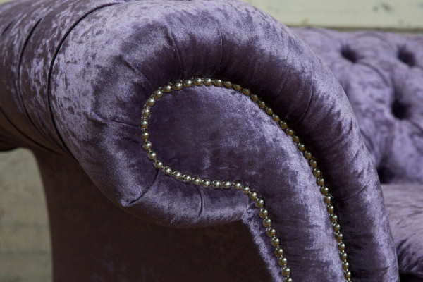 Lila Chesterfield Driezits Chesterfield Luxe 3-zits Bankstel