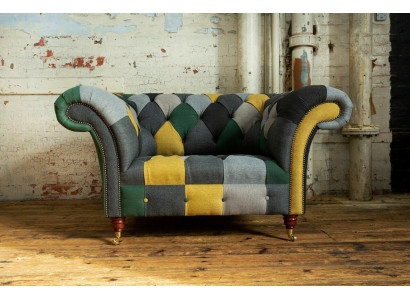 Gekleurde Chesterfield-fauteuil Moderne woonkamersessel