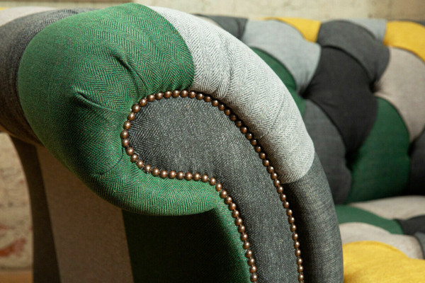 Gekleurde Chesterfield-fauteuil Moderne woonkamersessel