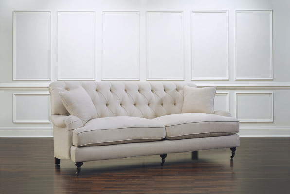 Moderne witte Chesterfield driezits luxe 3-zitsbank