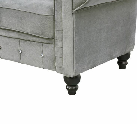 Grijze Chesterfield 3-zits luxe woonkamerbank designer bankstel