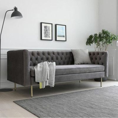 Bank Luxe Textiel Chesterfield Bank Bankstellen Bekleding 3-zits Italiaans meubilair