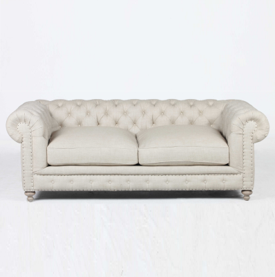 Witte Chesterfield Luxe Driezits Moderne 3-zits Woonkamer Bankstel