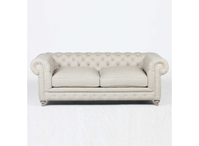 Witte Chesterfield Luxe Driezits Moderne 3-zits Woonkamer Bankstel