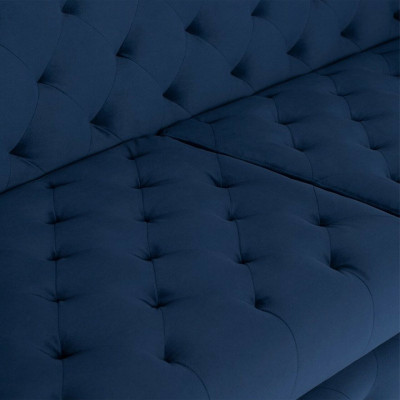 Stijlvolle Blauwe Chesterfield 3-zits Woonkamer Luxe Bankstel