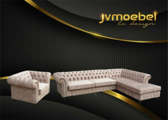 Chesterfield Klassieke woonkamer meubels hoekbank bank bank bekleding