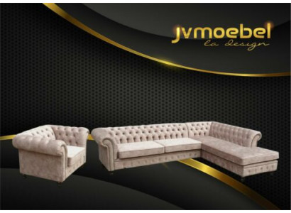 Chesterfield Klassieke woonkamer meubels hoekbank bank bank bekleding