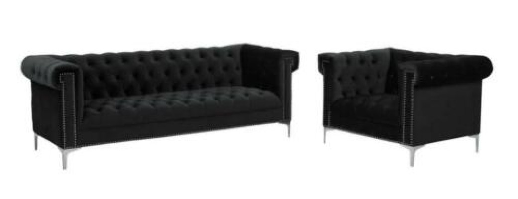 Blauwe chesterfield bankstel bank koninklijk blauw bankstellen bankstel set meubels nieuw